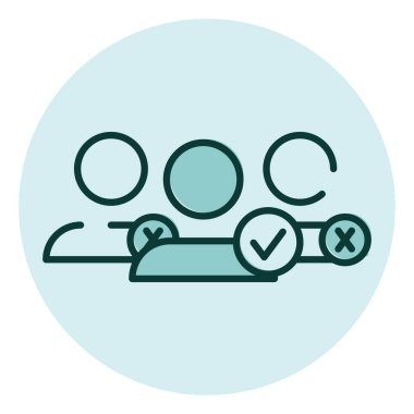 Görev adayı, illüstrasyon, beyaz arkaplan üzerindeki vektör.