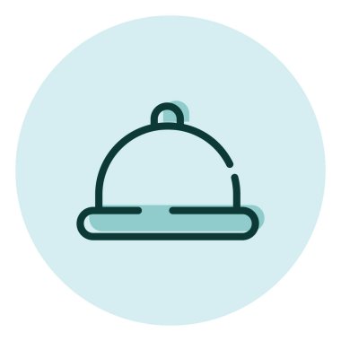 Otel yemeği, illüstrasyon, beyaz arka plandaki vektör..