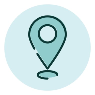 Görev konumu, illüstrasyon, beyaz arkaplan üzerindeki vektör.