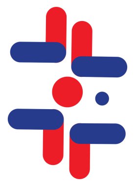 Dikdörtgen logo, illüstrasyon, beyaz arkaplan üzerindeki vektör.