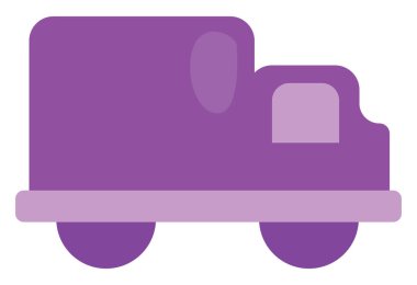 Lojistik kamyonu, illüstrasyon, beyaz arkaplandaki vektör.