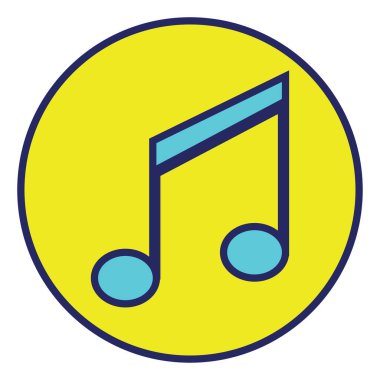 Ortam müziği, illüstrasyon, beyaz arkaplan üzerindeki vektör.