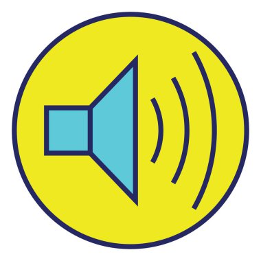 Ortam sesi, illüstrasyon, beyaz arkaplan üzerindeki vektör.