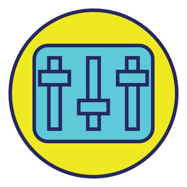 Ortam ses karıştırıcı, illüstrasyon, beyaz arkaplan üzerindeki vektör.