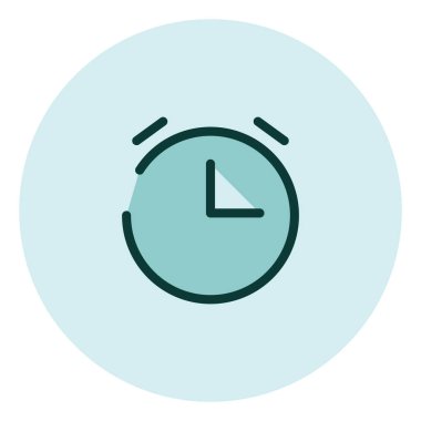 Mobil alarm, illüstrasyon, beyaz arkaplan üzerindeki vektör.