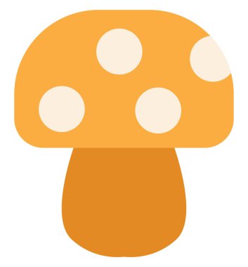 Sarı mantar, illüstrasyon, beyaz arkaplanda vektör.