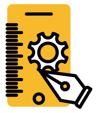 Mobil prototip, illüstrasyon, beyaz arkaplan üzerindeki vektör.