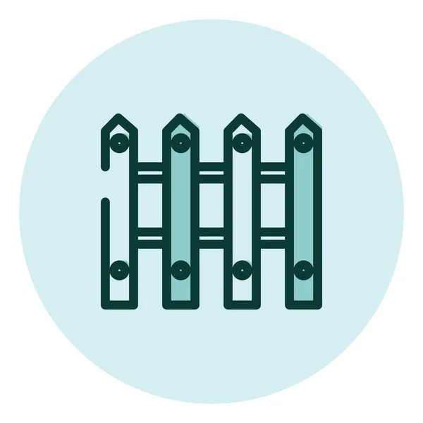Landwirtschaftszaun Illustration Vektor Auf Weißem Hintergrund — Stockvektor