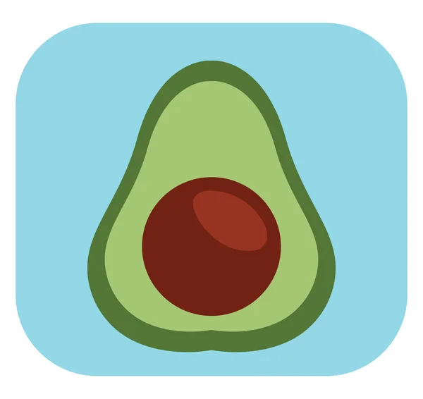 Grüne Avocado Illustration Vektor Auf Weißem Hintergrund — Stockvektor