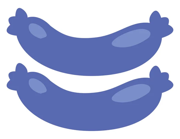 Salsicce Blu Illustrazione Vettore Sfondo Bianco — Vettoriale Stock