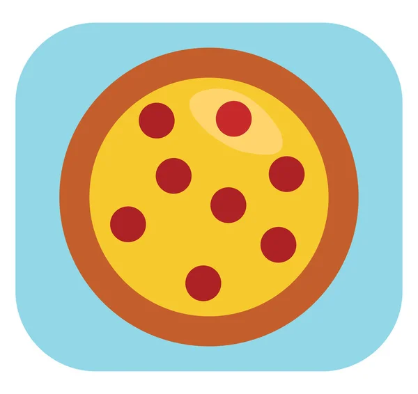 Ost Pizza Illustration Vektor Vit Bakgrund — Stock vektor