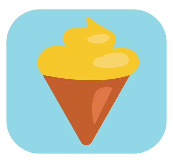 Helado Amarillo Ilustración Vector Sobre Fondo Blanco — Archivo Imágenes Vectoriales