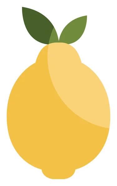 Limone Giallo Illustrazione Vettore Sfondo Bianco — Vettoriale Stock