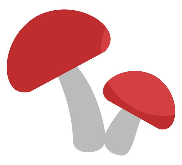 Funghi Rossi Illustrazione Vettore Sfondo Bianco — Vettoriale Stock
