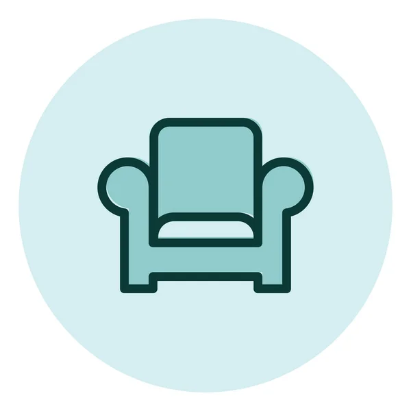 Blauer Sessel Illustration Vektor Auf Weißem Hintergrund — Stockvektor