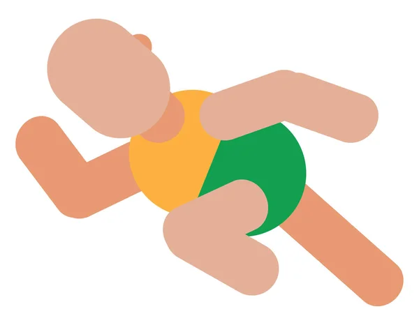 Gymnastika Běh Ilustrace Vektor Bílém Pozadí — Stockový vektor