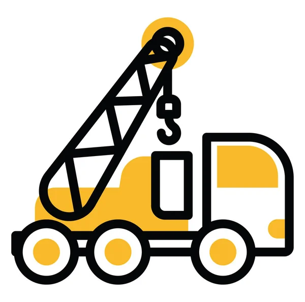 Hard Equipments Escavator Illustration Vektor Auf Weißem Hintergrund — Stockvektor