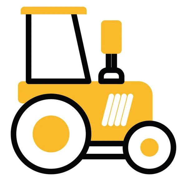 Beyaz Zemin Üzerinde Sert Ekipman Traktörü Illüstrasyon Vektör — Stok Vektör
