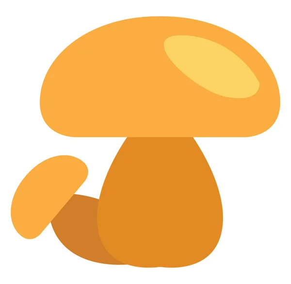 Cogumelo Natural Amarelo Ilustração Vetor Fundo Branco — Vetor de Stock