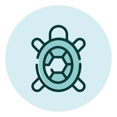 Evcil kaplumbağa, illüstrasyon, beyaz arka planda vektör.