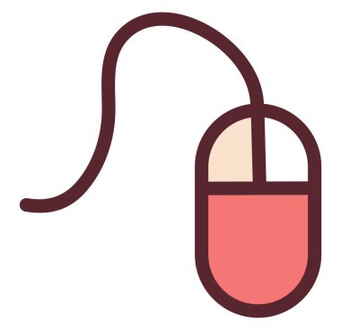 Ofis faresi, illüstrasyon, beyaz arkaplan üzerindeki vektör.