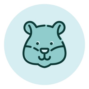 Evcil hamster, illüstrasyon, beyaz arka planda vektör..