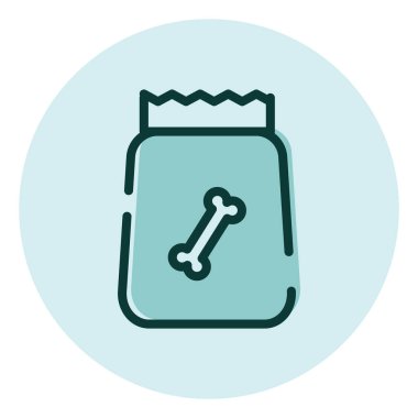 Evcil hayvan yiyeceği, illüstrasyon, beyaz arka plandaki vektör.