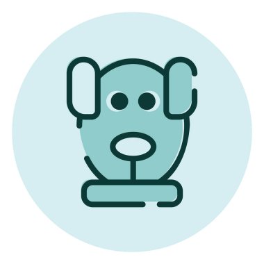 Evcil köpek, illüstrasyon, beyaz arkaplandaki vektör.