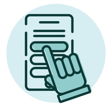 Çevrimiçi sınav, illüstrasyon, beyaz arkaplan üzerindeki vektör.