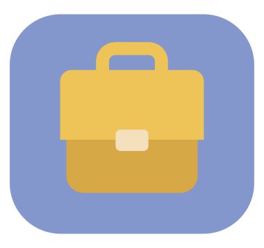 Ofis çantası, illüstrasyon, beyaz arkaplan üzerindeki vektör.