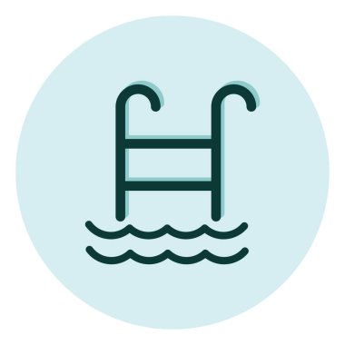 Emlak havuzu, illüstrasyon, beyaz arka planda vektör..