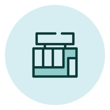 Emlak ikametgah, illüstrasyon, beyaz arka planda vektör.