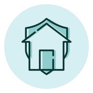 Emlak sigortası, illüstrasyon, beyaz arka planda vektör..