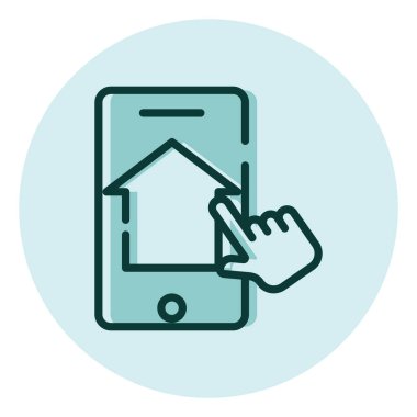 Emlak aracı, illüstrasyon, beyaz arkaplan üzerindeki vektör.