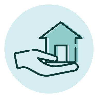 Emlak teklifi, illüstrasyon, beyaz arka planda vektör..