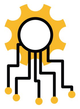 Proje yönetimi dijital optimizasyon, illüstrasyon, beyaz arkaplan üzerindeki vektör.