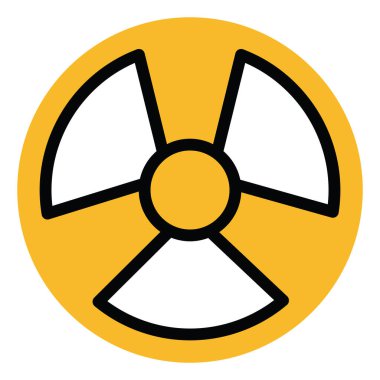 Beyaz zemin üzerinde radyoaktif geri dönüşüm, illüstrasyon, vektör.