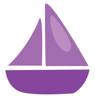 Deniz teknesi, illüstrasyon, beyaz arkaplandaki vektör.