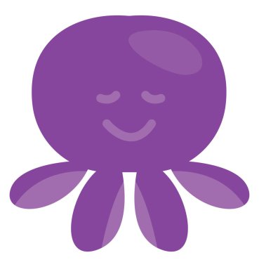 Okyanus ahtapotu, illüstrasyon, beyaz arkaplanda vektör.