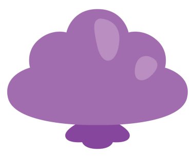 Mor deniz kabuğu, illüstrasyon, beyaz arkaplanda vektör.