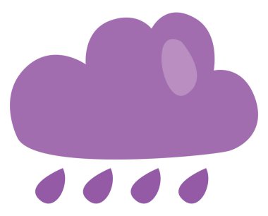 Deniz yağmur bulutu, illüstrasyon, beyaz arkaplandaki vektör.