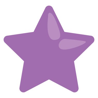 Mor denizyıldızı, illüstrasyon, beyaz arkaplanda vektör.