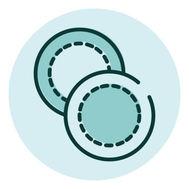 Makyaj pamuğu diskleri, illüstrasyon, beyaz arkaplan üzerindeki vektör.