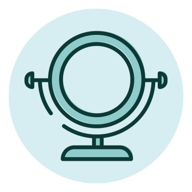 Kişisel bakım aynası, illüstrasyon, beyaz arkaplandaki vektör.