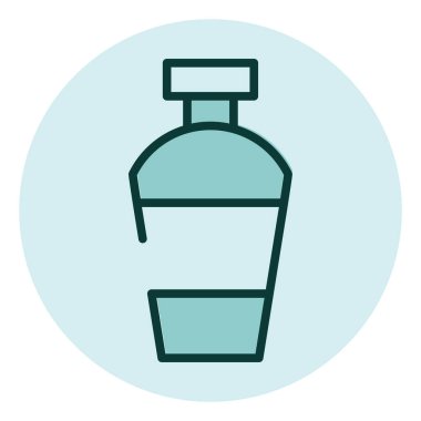 Kişisel bakım şampuanı, illüstrasyon, beyaz arka planda vektör..