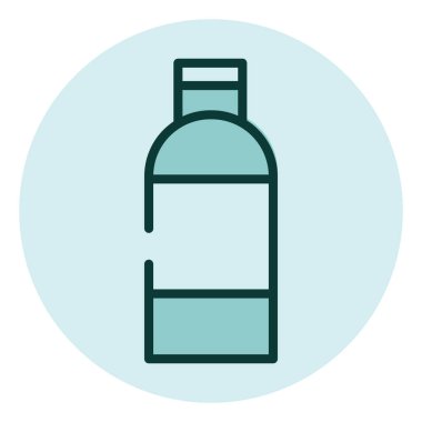 Kişisel bakım duş jeli, illüstrasyon, beyaz arka planda vektör..