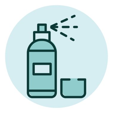 Kişisel bakım vücut spreyi, illüstrasyon, beyaz arka planda vektör..