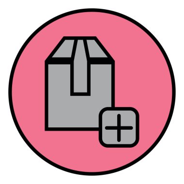 Alışveriş sırası paketi, illüstrasyon, beyaz arkaplan üzerindeki vektör.