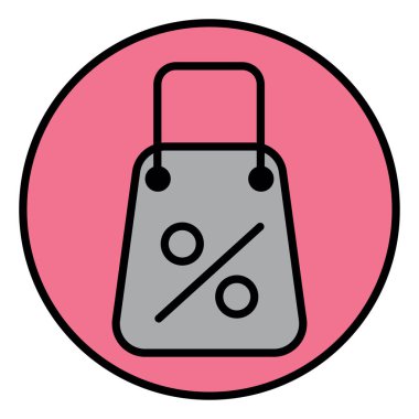 Alışveriş indirimi, illüstrasyon, beyaz arkaplandaki vektör.