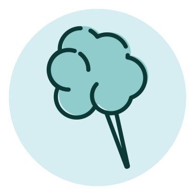 Tatlı pamuk, illüstrasyon, beyaz arkaplandaki vektör.